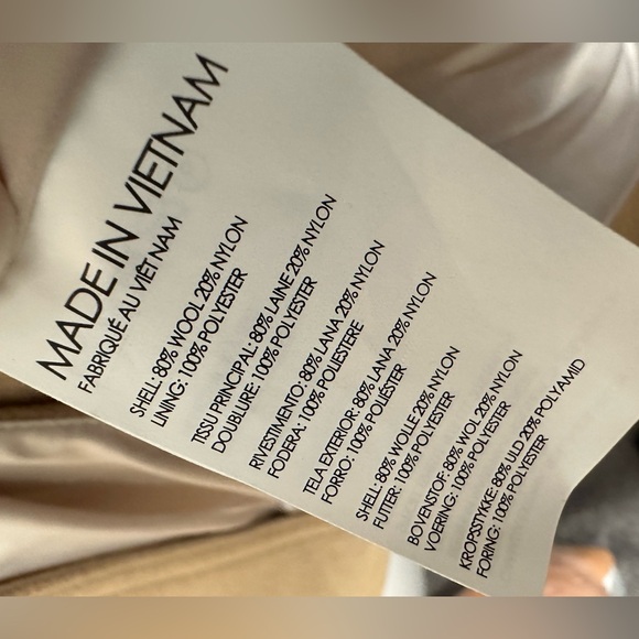 Club Monaco Daylina Wool Coat Camel/Tan (size XS) - Picture 6 of 6